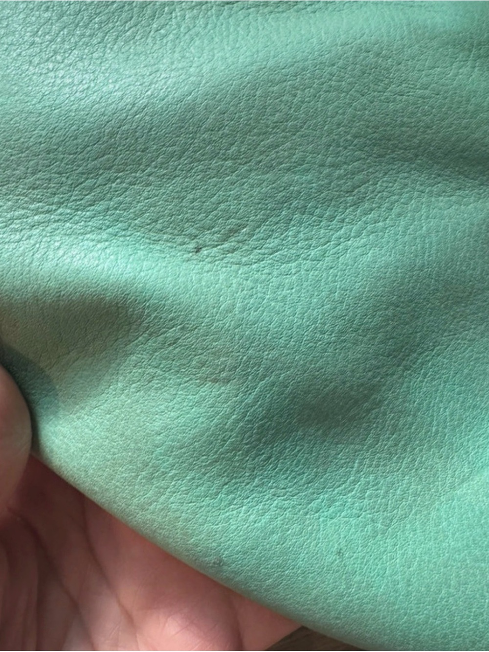 Fossil Mint Green Leather Shoulder Bag with Brown Accents - Picture 7 of 12